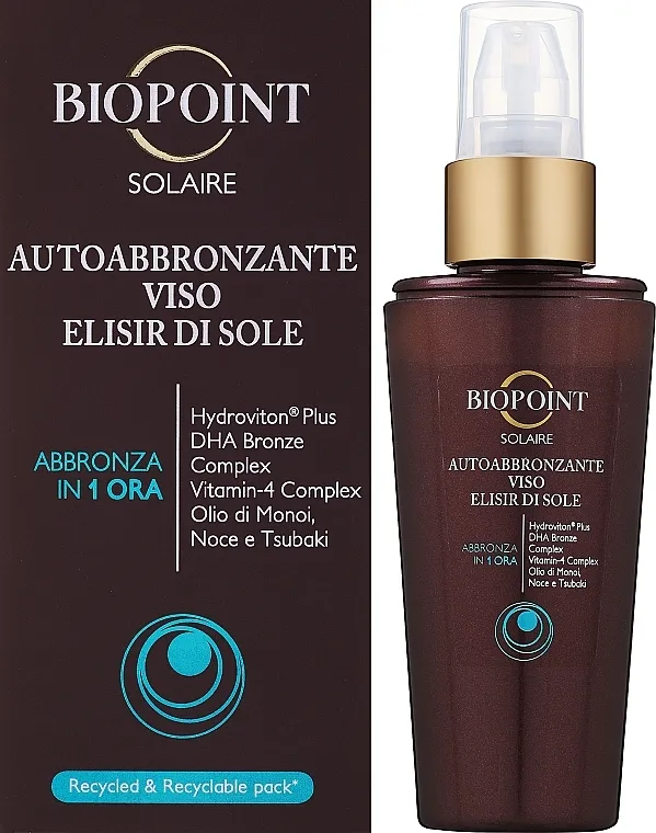 Biopoint Solaire Autoabbronzante Viso Elisir di Sole Sredstvo za samopotamnjivanje lica