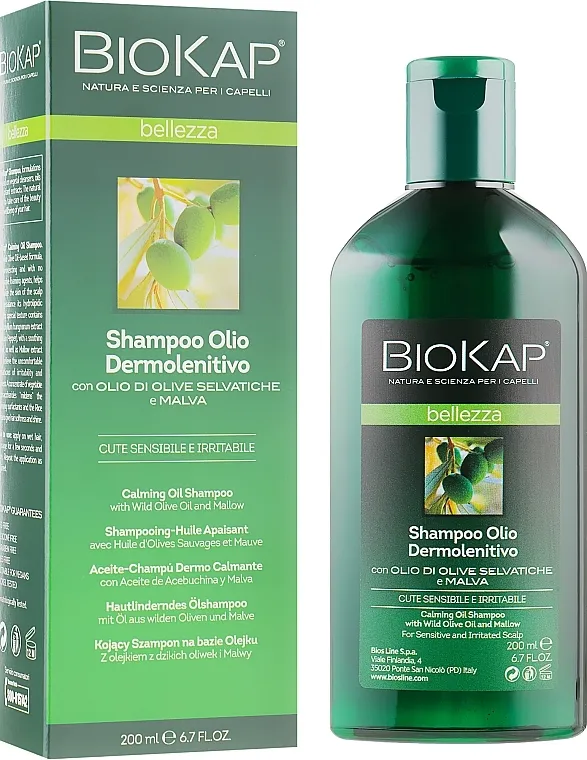 BiosLine BioKap Calming Oil Shampoo Umirujući šampon sa maslinovim uljem i belim slezom