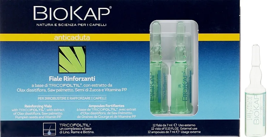 BiosLine BioKap Hair Loss Ampoules Ampule protiv opadanja, za zaštitu i jačanje kose