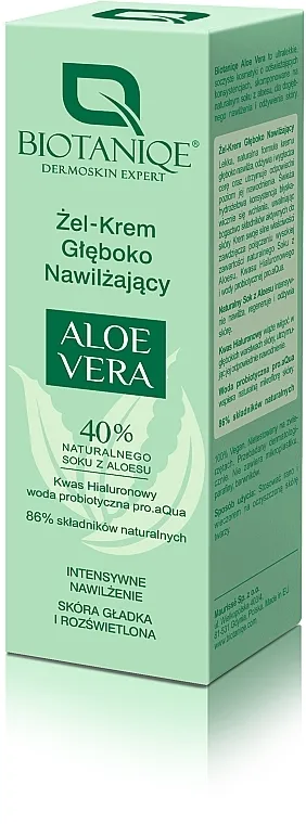 Biotaniqe Aloe Vera Deeply Hydrating Gel Cream Duboko hidratantna krema za lice s aloe verom