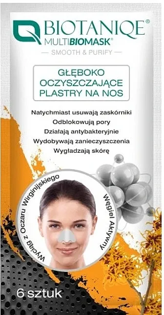 Biotaniqe MultiBioMask Smooth&amp;Purify Dubinski čisteći flasteri za nos