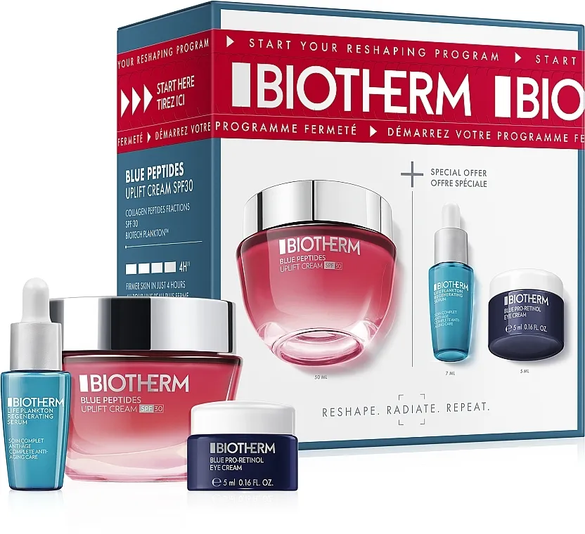 Biotherm Blue Peptides Routine Set (cr/50ml + ser/7ml + eye/cr/5ml) Set za negu lica