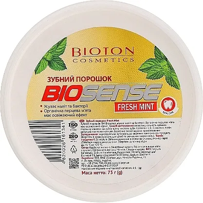 Bioton Cosmetics Biosense Prah za zube Sveža Nana