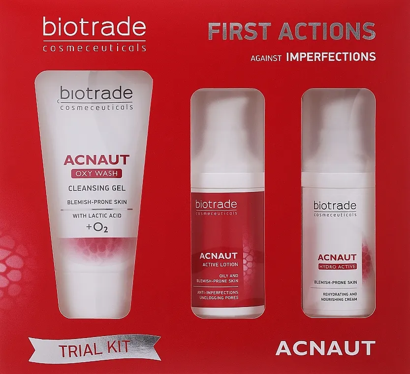 Biotrade Acnaut 3 Steps Against Imperfections (wash/gel/50ml + f/lot/20ml + f/cr/20ml) Set