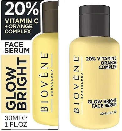 Biovene Glow Bright 20% Vitamin C + Orange Complex Facial Serum Posvetljujući serum za lice sa vitaminom C i narandžom