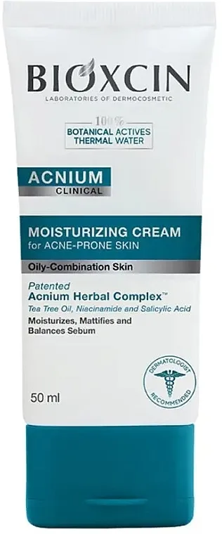 Bioxcin Acnium Sebum Balancing Moisturizing Cream Krema za masnu i mešovitu kožu