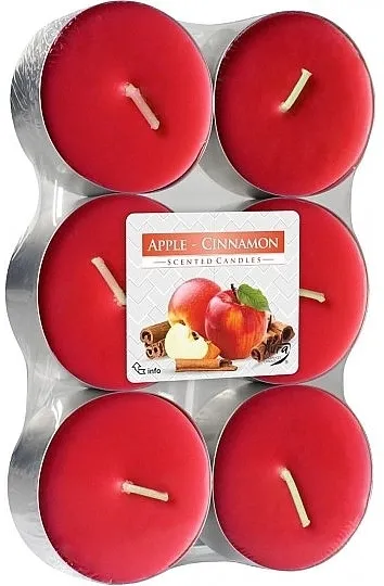 Bispol Apple Cannamon Maxi Scented Candles Set čajnih sveća "Jabuka i cimet"