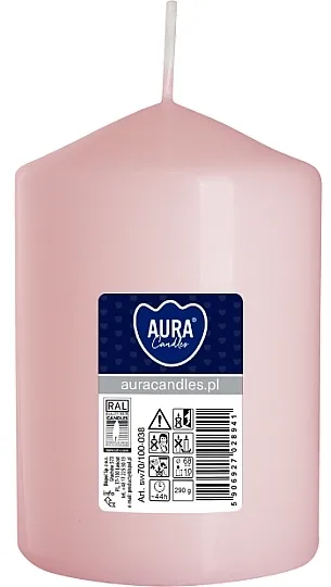 Bispol Aura Candle Cilindrična sveća 70x100 mm, roze
