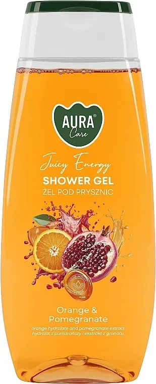 Bispol Aura Care Juicy Energy Orange &amp; Pomegranate Shower Gel Gel za tuširanje Pomorandža i nar