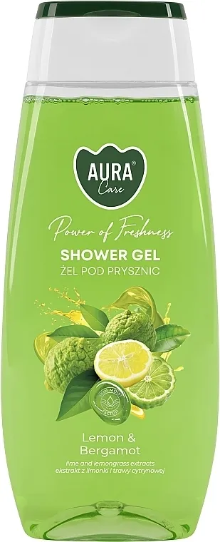 Bispol Aura Care Power of Freshness Lemon &amp; Bergamot Shower Gel Gel za tuširanje Limun i bergamot