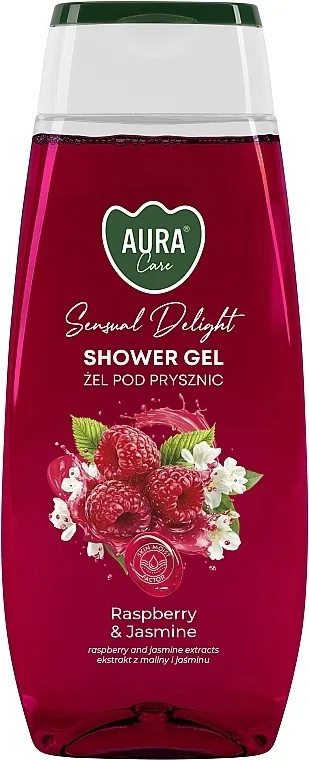 Bispol Aura Care Sensual Delight Raspberry &amp; Jasmine Shower Gel Gel za tuširanje Malina i jasmin