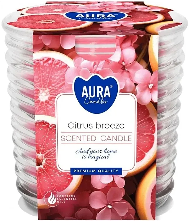 Bispol Aura Citrus Breeze Scented Candle Mirisna sveća u čaši Citrus Breeze