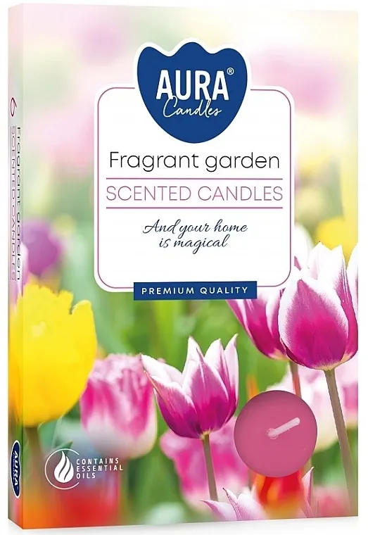 Bispol Aura Fragrant Garden Scented Candles Set čajnih sveća "Mirisni vrt"