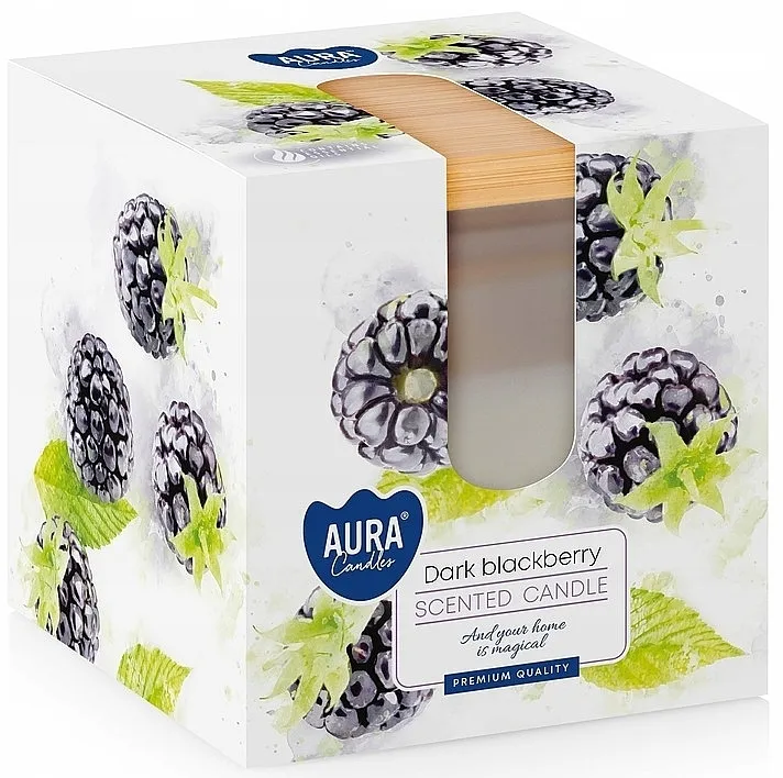 Bispol Aura Scented Candle Dark Blackberry Mirisna sveća u mat čaši "Kupina"
