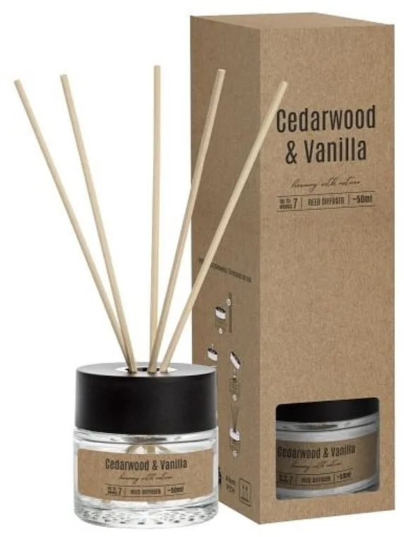 Bispol Cedar Wood &amp; Vanilla Reed Diffuser Aroma difuzor "Kedar i vanila"