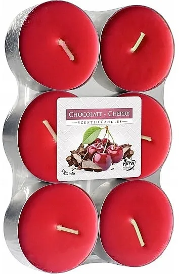 Bispol Chocolate Cherry Maxi Scented Candles Set čajnih sveća "Višnja u čokoladi"