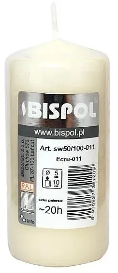 Bispol Cilindrična sveća 50x100 mm, ekru