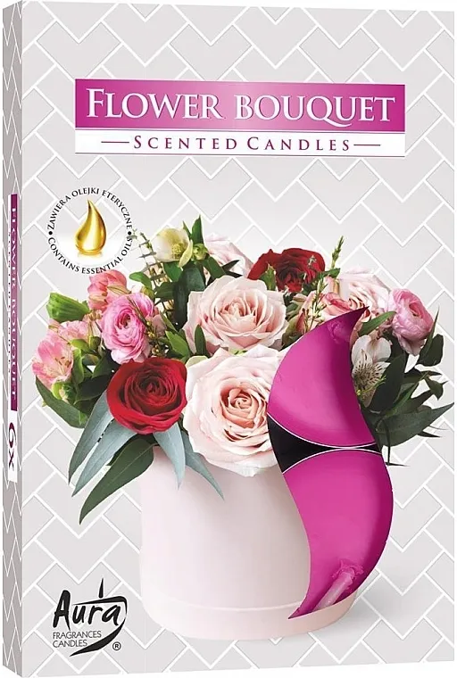 Bispol Flower Bouquet Scented Candles Set čajnih sveća "Cvetni buket"
