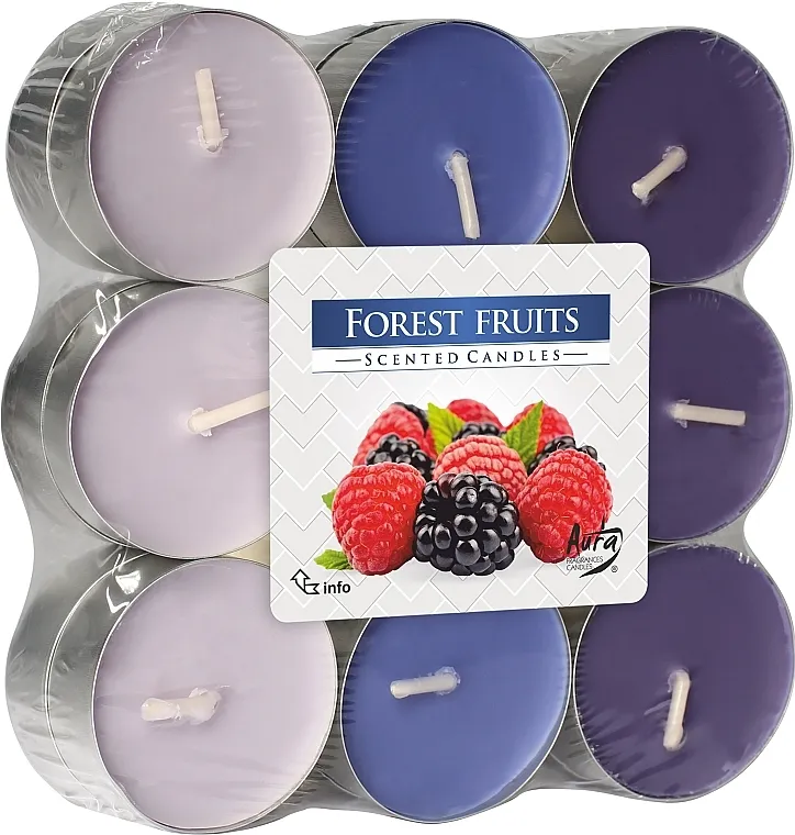 Bispol Forest Fruits Scented Candles Čajne sveće "Šumsko voće", 18 kom.