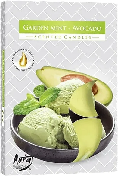 Bispol Garden Mint-Avocado Scented Candles Set čajnih sveća "Menta i avokado"