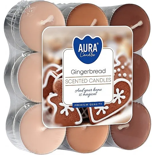 Bispol Gingerbread Scented Candles Set čajnih sveća "Medenjak od đumbira", 18 kom.