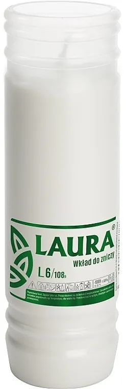 Bispol Laura L6 108h Parafinski uložak za sveće L6, 21 cm