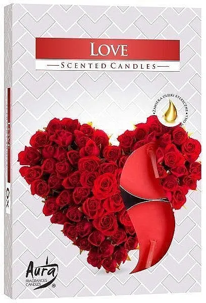 Bispol Love Scented Candles Set čajnih sveća "Ljubav"