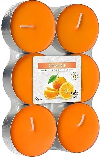 Bispol Orange Maxi Scented Candles Set čajnih sveća "Pomorandža"