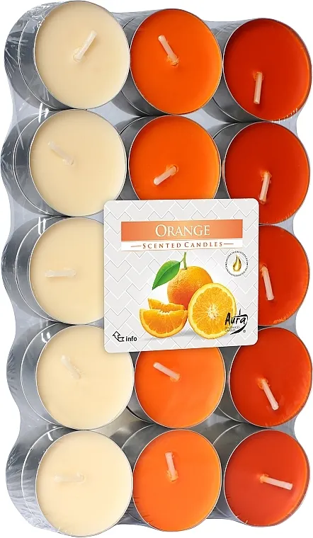 Bispol Orange Scented Candles Čajne sveće "Pomorandža", 30 kom.