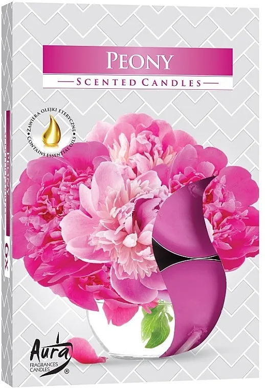 Bispol Peonie Scented Candles Set čajnih sveća "Božur"