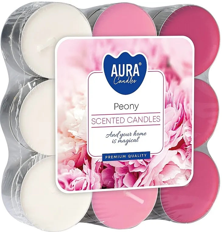 Bispol Peony Scented Candles Čajne sveće "Božur", 18 kom.