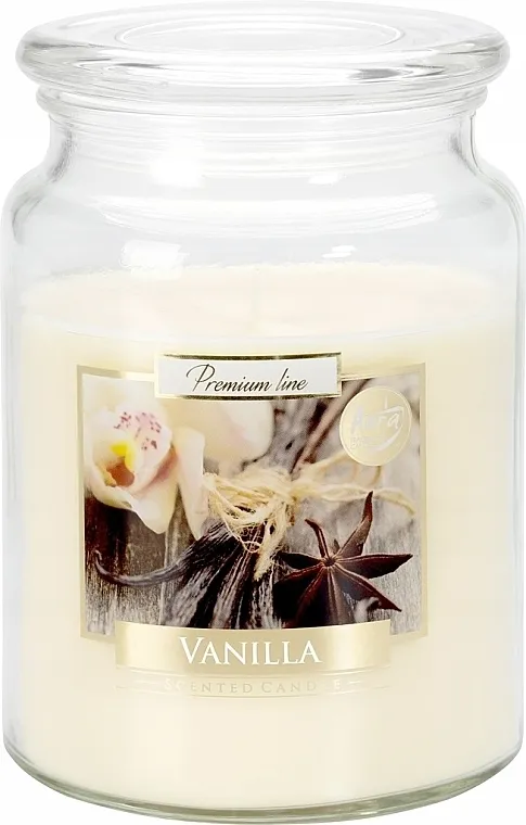 Bispol Premium Line Aura Scented Candle Vanilla Mirisna premium sveća u tegli "Vanila"