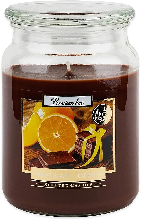 Bispol Premium Line Scented Candle Chocolate &amp; Orange Mirisna premium sveća u tegli "Čokolada i pomorandža"