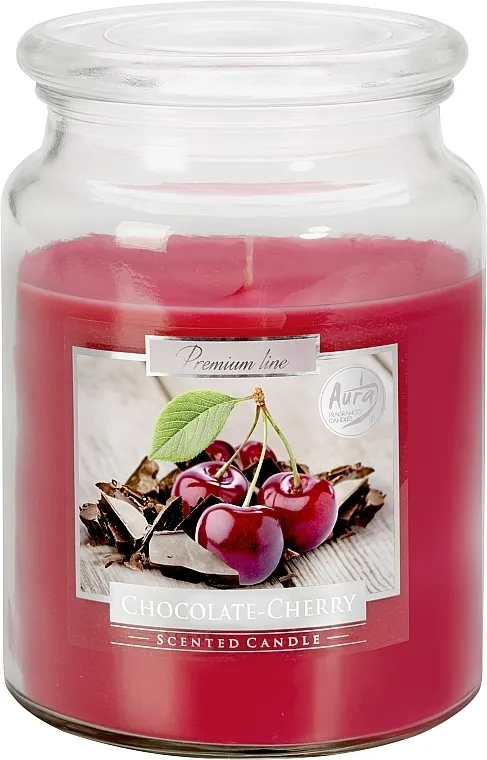Bispol Premium Line Scented Candle Chocolate Cherry Mirisna premium sveća u tegli "Čokolada-višnja"