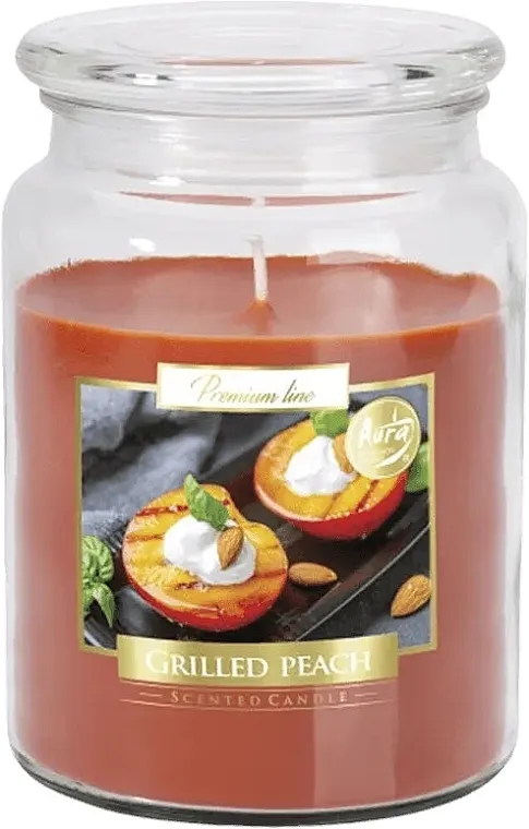 Bispol Premium Line Scented Candle Grilled Peach Mirisna premium sveća u tegli "Breskva na roštilju"