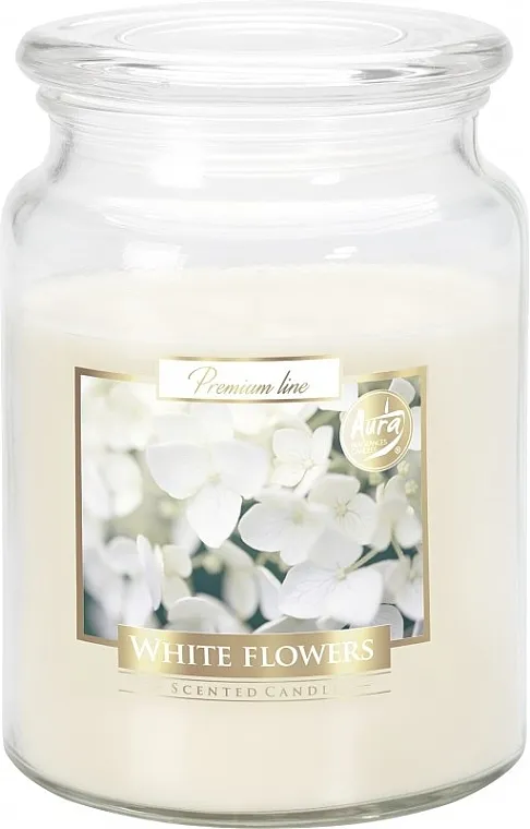 Bispol Premium Line Scented Candle White Flowers Mirisna premium sveća u tegli "Belo cveće"