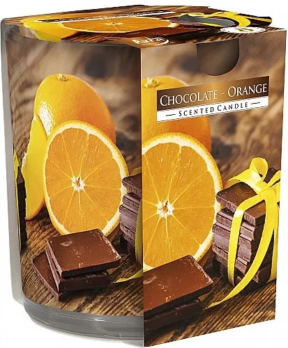 Bispol Scented Candle Chocolate &amp; Orange Mirisna sveća u čaši "Pomorandža i čokolada"