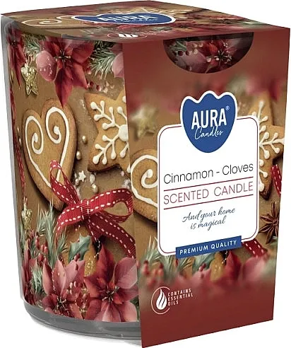Bispol Scented Candle Cinnamon-Cloves Mirisna sveća u čaši "Cimet-karanfil"