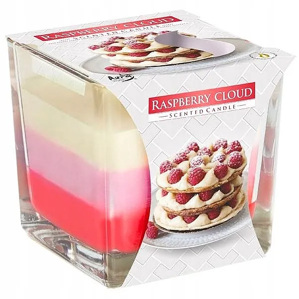 Bispol Scented Candle Raspberry Cloud Mirisna troslojna sveća u čaši "Malinov oblak"