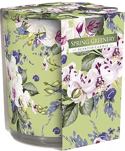 Bispol Scented Candle Spring Greenery Mirisna sveća u čaši "Prolećno zelenilo"