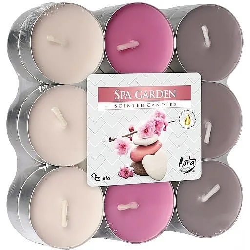 Bispol Spa Garden Scented Candles Čajne sveće "Spa vrt", 18 kom.