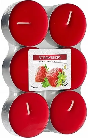 Bispol Strawberry Maxi Scented Candles Set čajnih sveća "Jagoda"