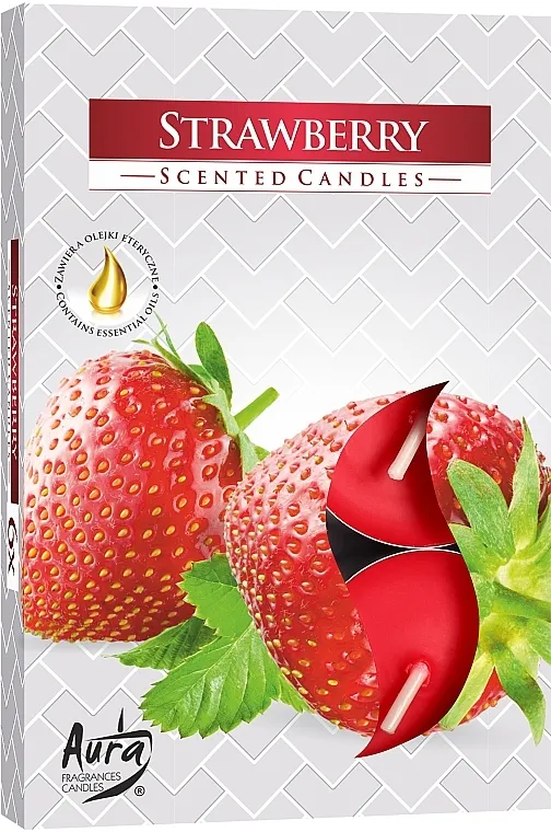Bispol Strawberry Scented Candles Čajne sveće "Jagoda"