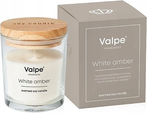 Bispol Valpe White Amber Scented Soy Candle Mirisna sveća od soje Beli ćilibar