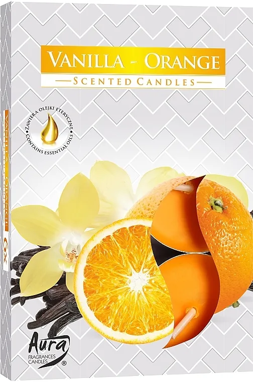 Bispol Vanilla Orange Scented Candles Čajne sveće "Vanila-pomorandža"