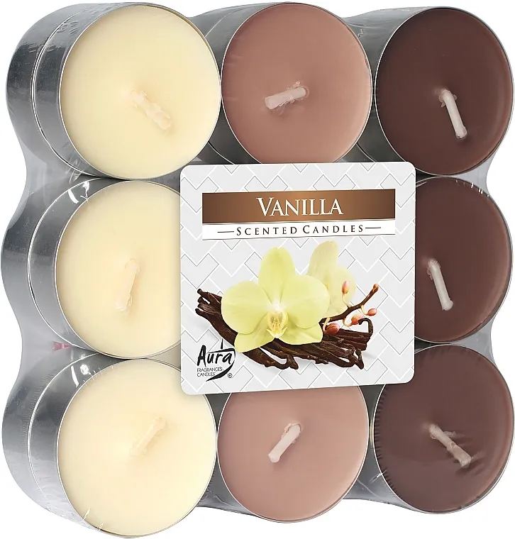Bispol Vanilla Scented Candles Čajne sveće "Vanila", 18 kom.
