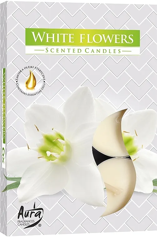 Bispol White Flowers Scented Candles Čajne sveće "Belo cveće"