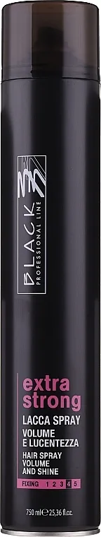 Black Professional Line Extra Strong Hair Spray Lak za kosu ekstra jakog učvršćivanja