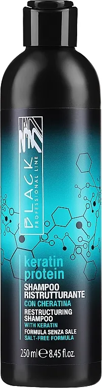 Black Professional Line Keratin Protein Shampoo Šampon za restrukturiranje oštećene kose "Keratin protein"