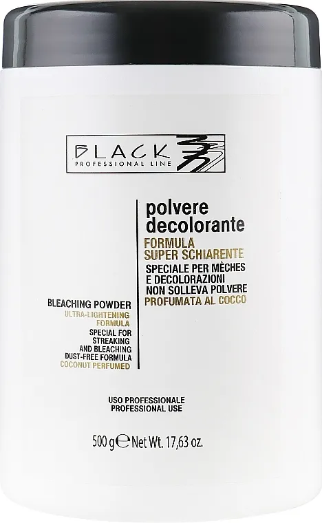 Black Professional Line White Coconut No Dust Bleaching Powder Bijeli prah s mirisom kokosa